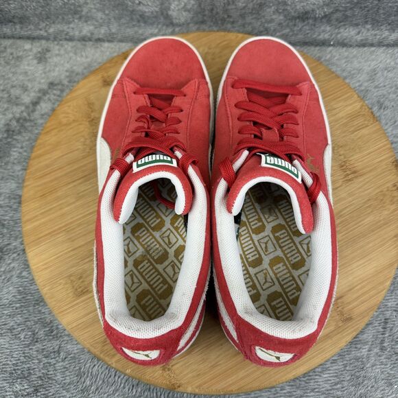 Puma Suede Shoes Mens Size 9 Red White Low Top Athletic Sneakers 352634 65 main image 5